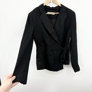 Diane Von Furstenberg Wrap Blazer Women 6 Quiet Luxury Gala Glam Classic Capsule